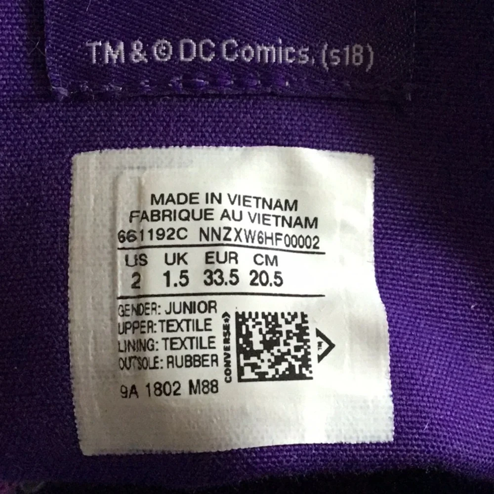 Converse Kids Purple High-Top Sneakers with White Accents